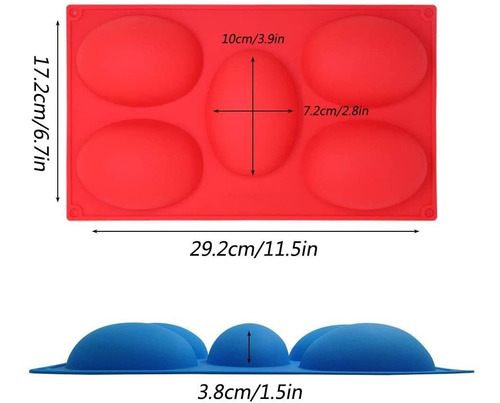 Imagen 5 de 8 de Molde De Silicona Huevo Pascua X 5 Repostería Chocolatería
