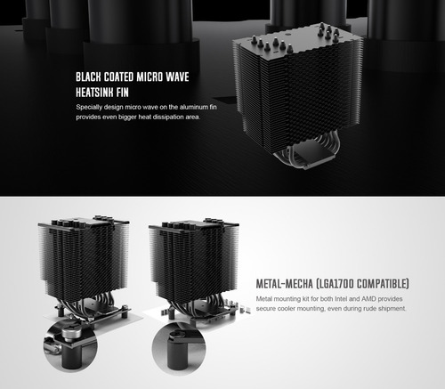 Imagen 9 de 10 de Cooler Cpu Id-cooling Se-226-xt Argb 250 W Tdp ! Amd E Intel