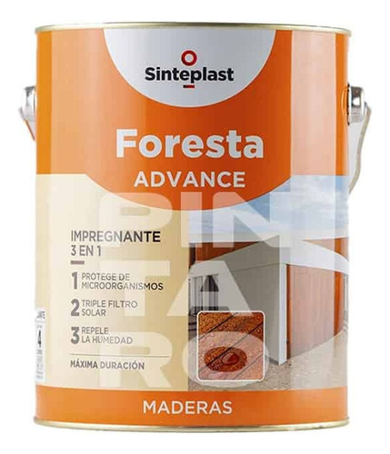 Foresta Advance Impregnante Para Maderas 4 Lts Satinado 