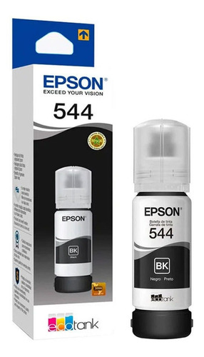 Botella De Tinta Epson T544120 Negro Rinde 4500 Páginas 65 M