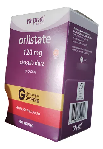 Orlistate 120mg 84 Cápsulas Genérico Ems
