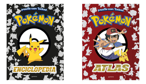 Enciclopedia Pokemon + Atlas Pokemon - Montena - 2 Libros