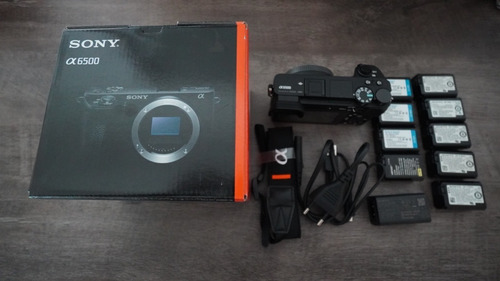 Camera Sony A6500 Na Caixa Com 9 Baterias 1639 Cliques