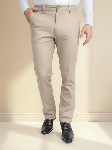 Pantalones Moda Regular De Vestir Stretch Hombre