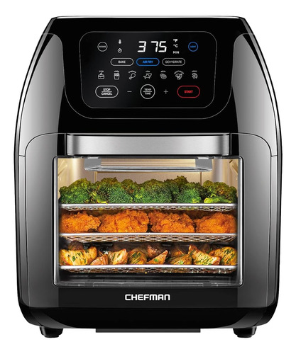 Freidora De Aire Digital Multifuncional Chefman + Asador, De