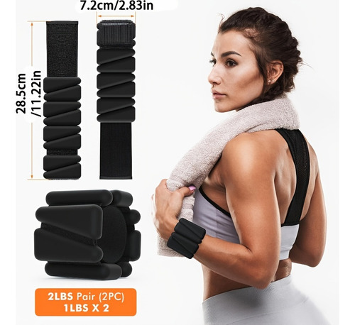 1 Par De Pulseras Pesadas De 1 Libra Para Entrenamiento De F
