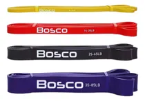 Comprar Set 4 Bandas Elasticas Resistencia Bosco Latex + Bolso Color Colores4