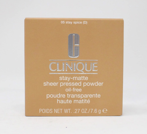 Clinique Stay-matte - Polvo Prensado Transparente Para Muje.