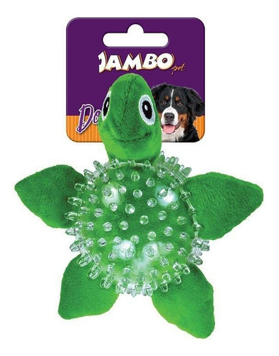Imagem 1 de 2 de Brinquedo Para Cachorro Bola Pelúcia Spik Ball Tartaruga