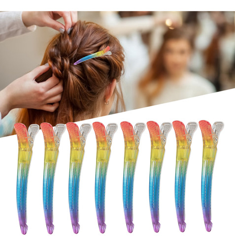 Pinzas Para El Cabello Salon Hair Clips, 8 Unidades, Con For
