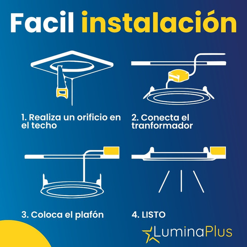 Imagen 6 de 9 de Panel Led Incrustar Redondo Luz Cálida 6w Certificadas