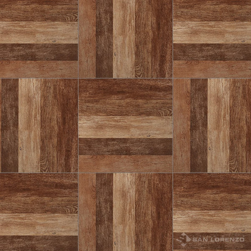 Imagen 3 de 8 de Piso Ceramico 45,3x45,3 Madera Taracea Mix San Lorenzo