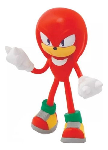 Sonic Muñeco Knuckles Flexible Posable Bend Ems Pelicula Ed