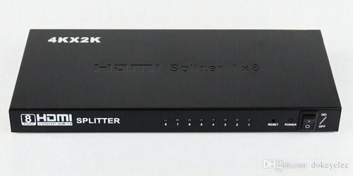 Splitter Hdmi 1x8 4kx2k Divisor Salidas 1080p C/fuente