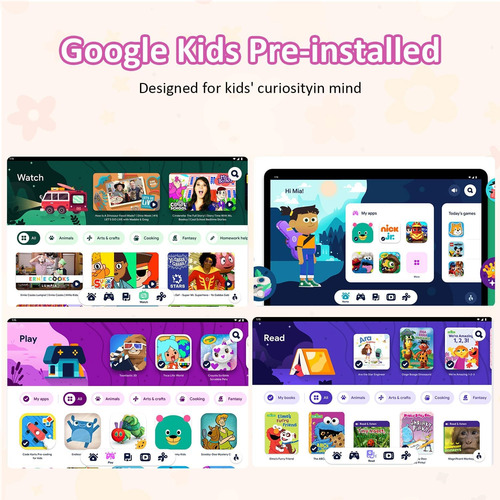 Tablet Para Niños, Tablet Android 14 Para Niños De 10.1 Pu