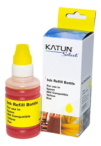 Botella de tinta amarilla compatible con Katun Epson L475 T664420