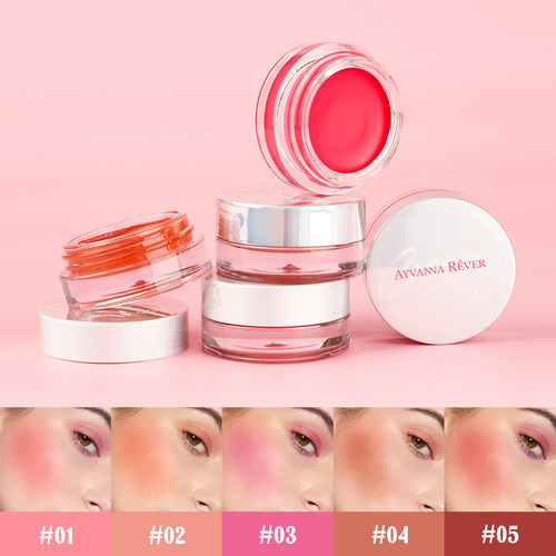 Rubor En Crema Ayvanna Rêver Tones Para Mujeres Confiantes Tono Del Maquillaje Wildfire Blush Textura Suave Y Cremosa, Alta Cobertura,no Se Agrieta, Perfecto Para Unook Radiante Y Natural