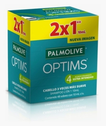 Imagen 2 de 2 de Shampoo 100 Pzs/10ml. Palmolive Optims Hotelero Sobrecitos
