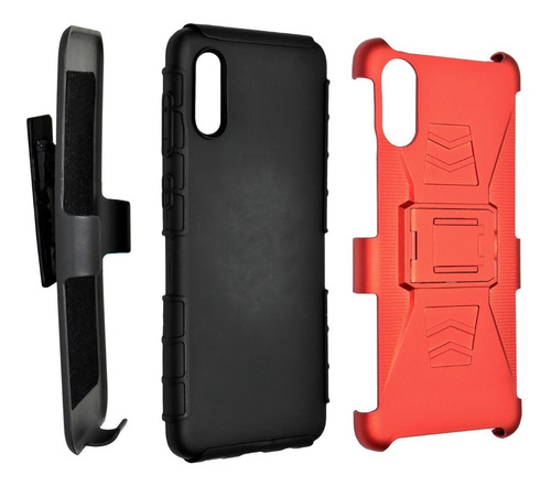 Imagen 5 de 10 de Funda Uso Rudo 3 En 1 Colores Moss Para Samsung A02 M02