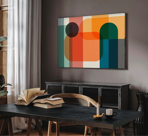 Cuadros Decorativos Abstractos Modernos Coloridos En Canvas Color Archy Armazón Bastidor Madera