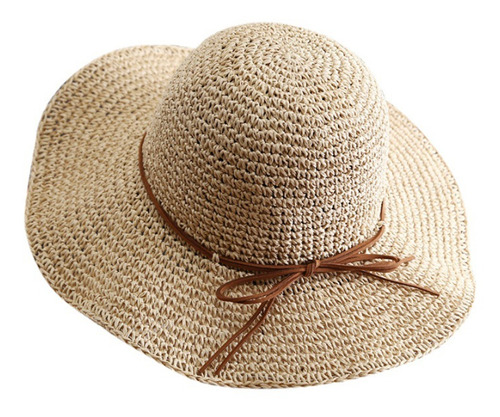 Sombrero De Sol Plegable Sombrero De Playa De Paja Flexible