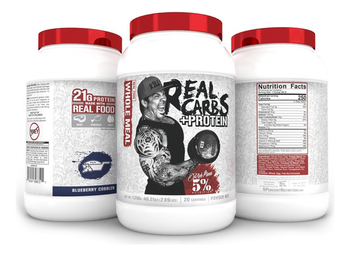 5% Nutrition Rich Piana Real Carbs + Protein | Clean Mass...