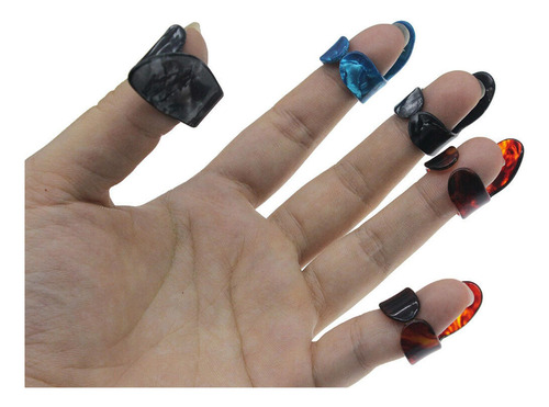 5 Pulgar 10 Uñas Coloridas Guitar Picks Plectrum Guitarra