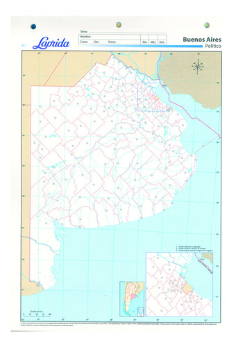 Mapa Buenos Aires Político N°5 X 1 Unidad