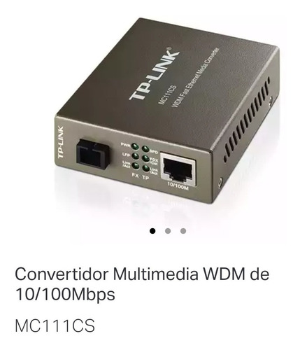 Convertidor De Medios Tp-link Mc111cs Mono Modo Wdm Conector