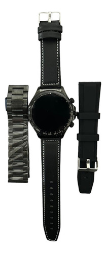 Reloj Smart Watch Para Hombre, Redondo, Negro, Elegante