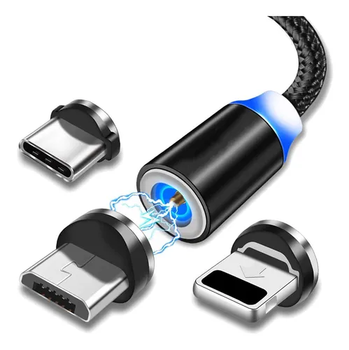 comprar Cable Magnético Carga Micro\u002F Tipo C \u002Flightning 2 Mts- Otec