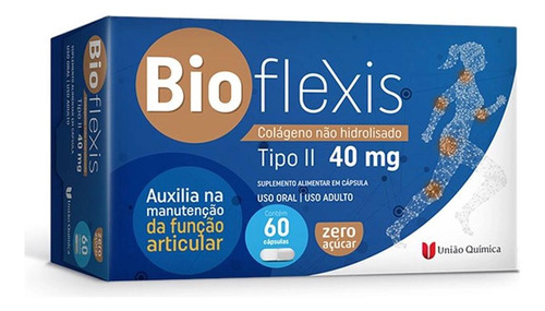 Colágeno Não Hidrolizado Bioflexis 40mg Com 60 Cápsulas