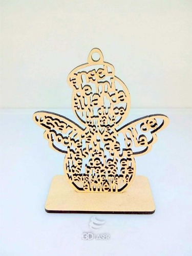 Imagen 1 de 3 de Kit Angel De La Guarda 10cm X 50u - Mdf / Fibrofacil