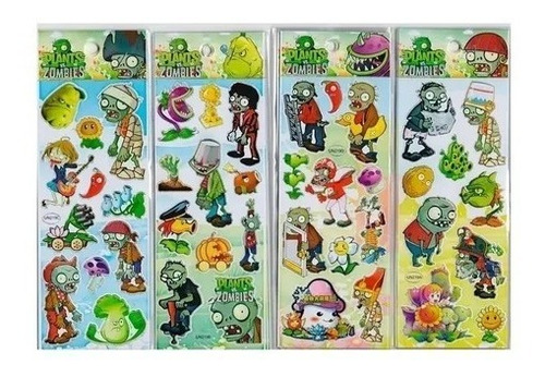 40 Stickers Plantas Vs Zombies Ideal Souvenir V Crespo