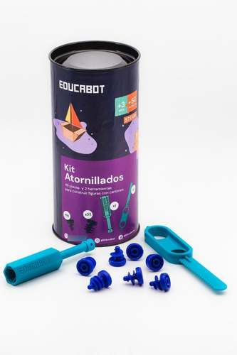 Imagen 1 de 10 de Kit Juego Didáctico Atornillados 50 Piezas Construccion