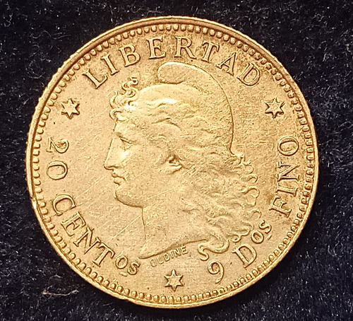 Moneda Argentina 20 Centavos De Patacon 1882. Plata (Usado)