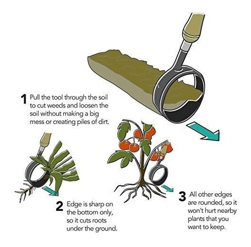 Diseño De Zanahoria Circular Hoe Hand Weeding Tool