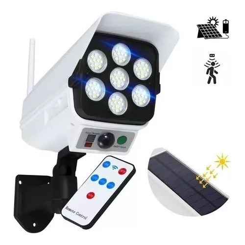 Lampara Solar Luz Led Con Sensor Movimiento Tipo Cámara