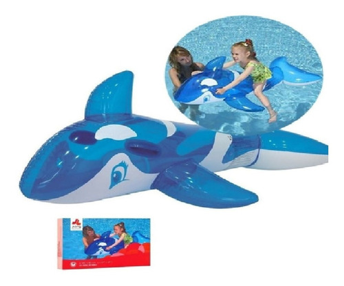Ballena Flotador Bote Inflable Ideal Pileta Colchoneta Color Foto 1