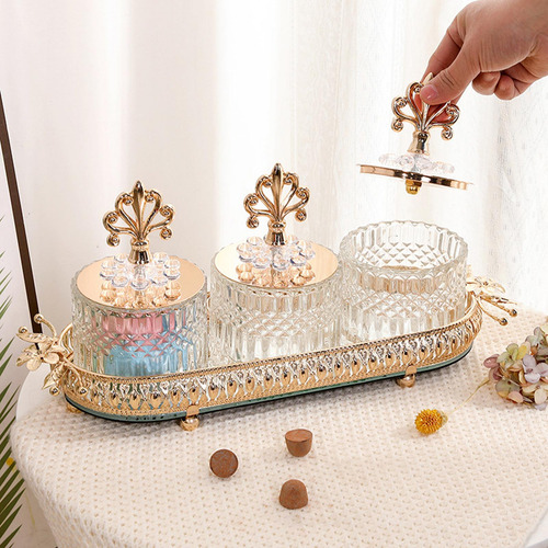 Tarro De Cristal Moderno Para Dulces Con Tapa, Caja De