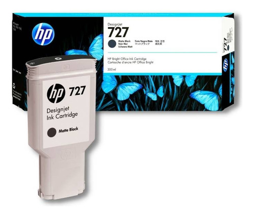 Tinta Hp 727 Mk Negro Mate Plotter T2500 T1500 T920 300ml .