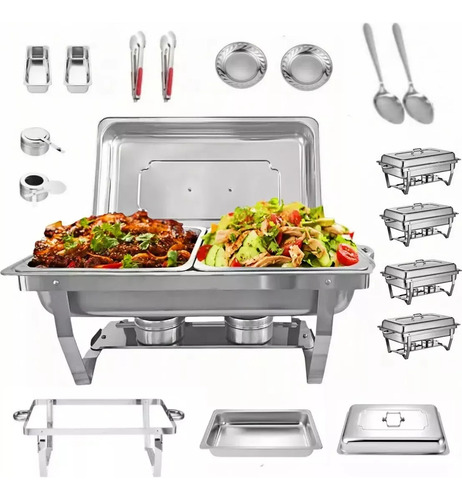 4pcs Bufetera De Acero Inoxidable Para Chef 9l