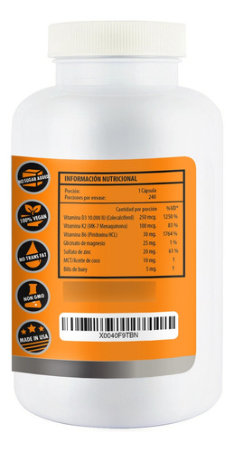 Cápsulas Vitamina D3k2
