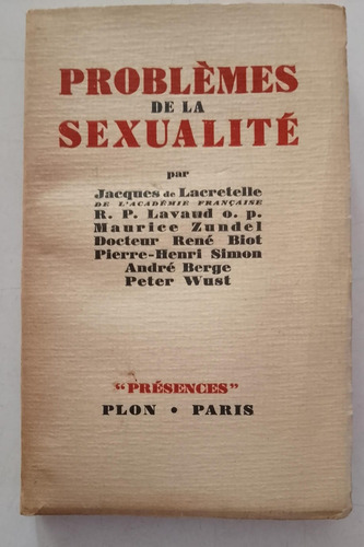 Problemas De La Sexualidad 1938 En Frances (Usado)