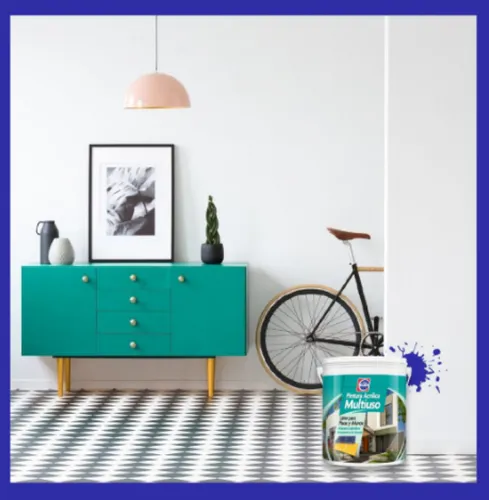 Pintura Pisos Acrilica Multiuso Elbex 1lt Verde Manzana Mate