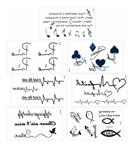 Konsait Temporary Tattoos For Adult Men Women Kids(30 Sheets