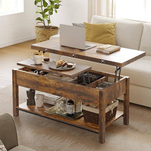 Fabato Mesa De Centro Elevable Mesa Auxiliar Convertible