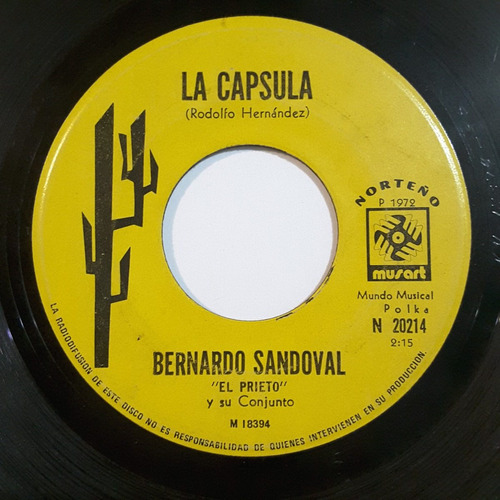Bernardo Sandoval - La Cápsula - Sencillo 7 Pulgadas