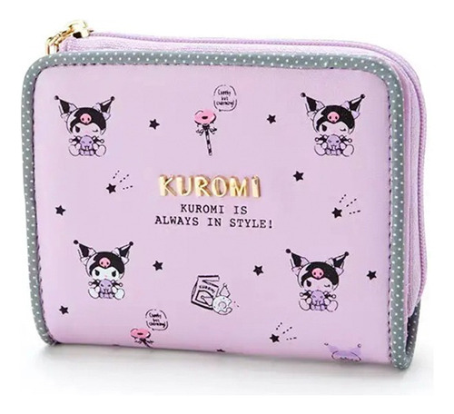 Monedero Cartera Kuromi Sanrio Estampada