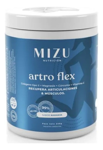 Mizu Artro Flex Recovery Colageno Hidrolizado Y Curcuma 255g Naranja Fresh
